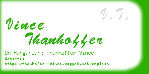 vince thanhoffer business card